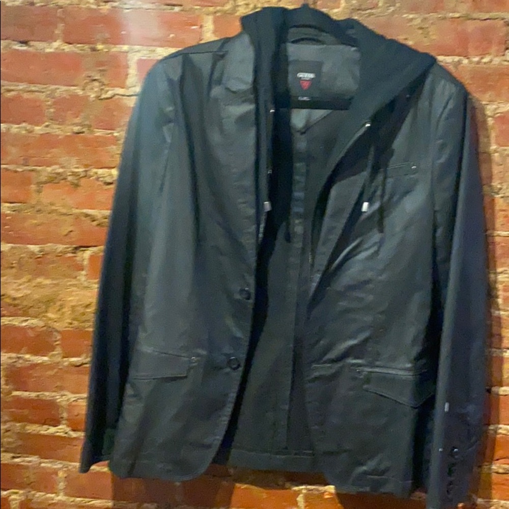 Guess coated denim blazer